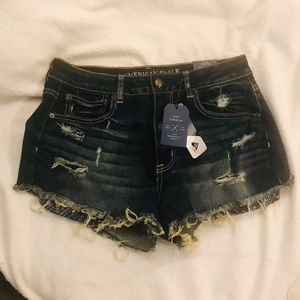 American Eagle Outfitters Hi-Rise Festival Distressed Shorts